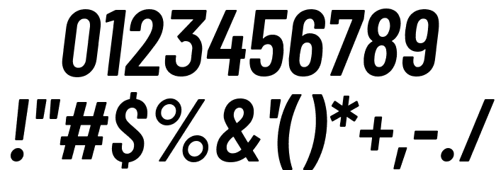 Barlow Condensed SemiBold Italic Font OTHER CHARS
