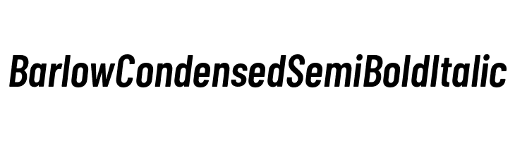 Barlow Condensed SemiBold Italic  les polices de caractères gratuit tlcharger