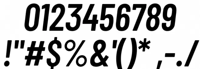 Barlow Condensed SemiBold Italic Font OTHER CHARS