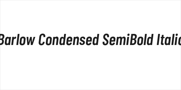 Barlow Condensed SemiBold Italic Logo
