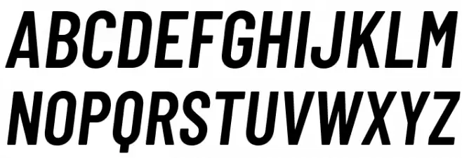 Barlow Condensed SemiBold Italic Шрифта ВЕРХНИЙ