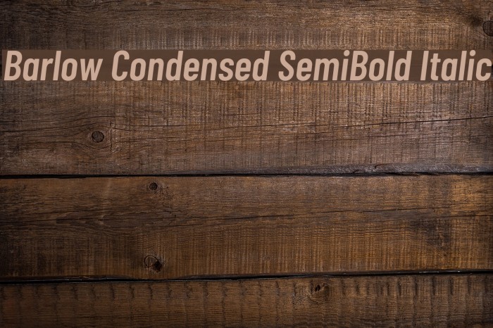 Barlow Condensed SemiBold Italic Font examples