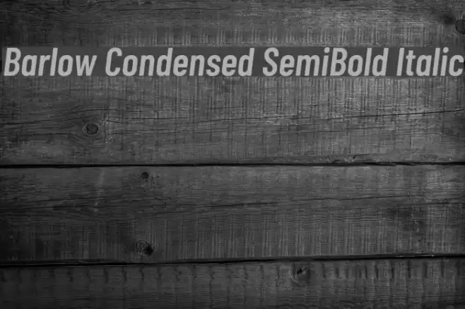 Barlow Condensed SemiBold Italic Font examples