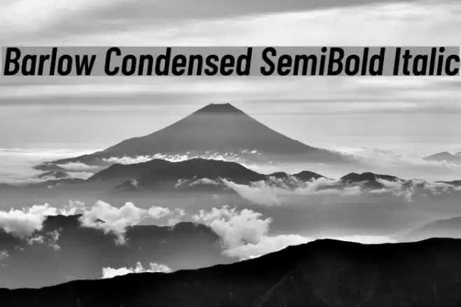 Barlow Condensed SemiBold Italic Font examples