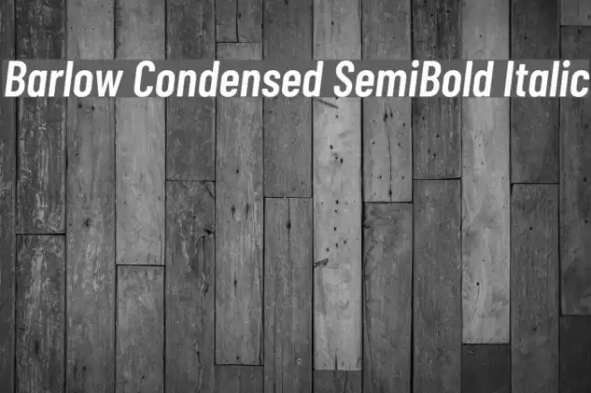 Barlow Condensed SemiBold Italic Font examples