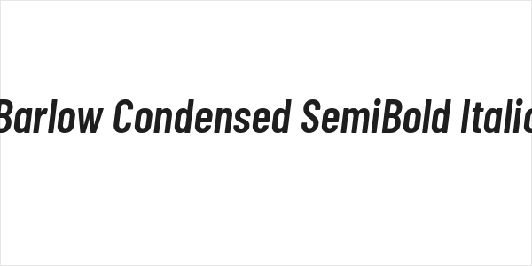 Barlow Condensed SemiBold Italic Logo