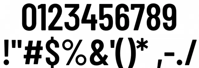 Barlow Condensed SemiBold Font OTHER CHARS