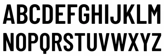Barlow Condensed SemiBold Schriftart Groß