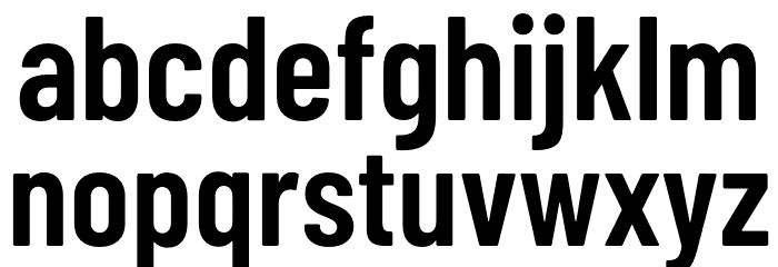 Barlow Condensed SemiBold Font LOWERCASE