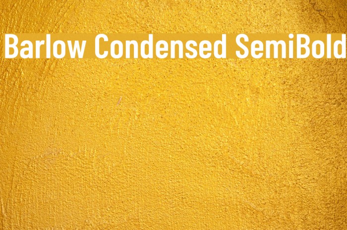 Barlow Condensed SemiBold Шрифта examples