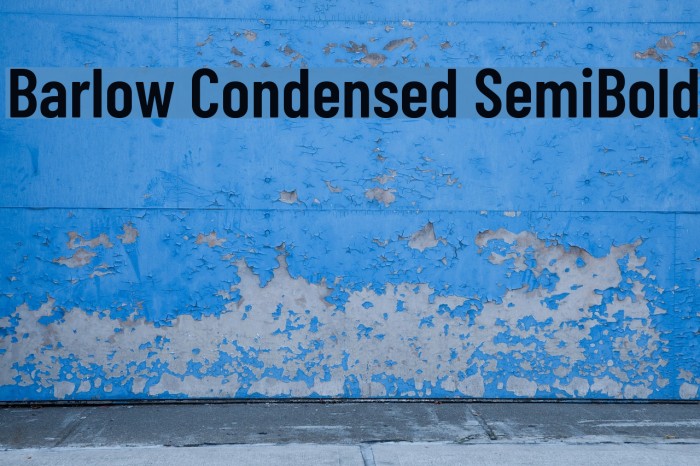 Barlow Condensed SemiBold Шрифта examples