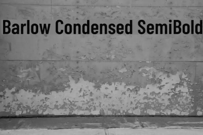Barlow Condensed SemiBold Font examples