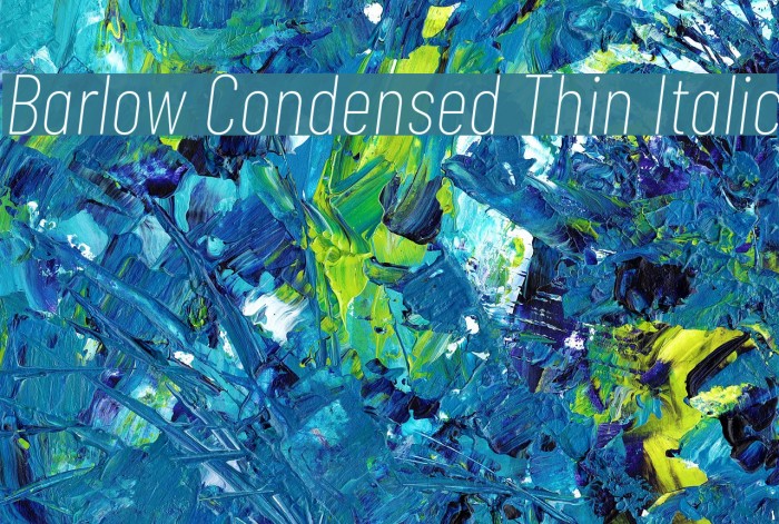 Barlow Condensed Thin Italic Font examples