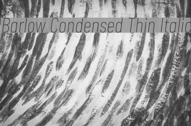 Barlow Condensed Thin Italic Font examples