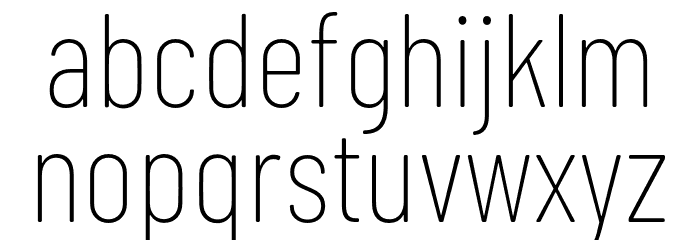 Barlow Condensed Thin Font LOWERCASE