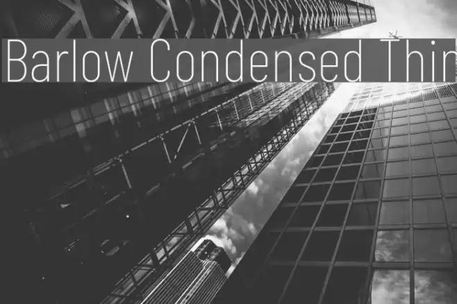 Barlow Condensed Thin Font examples