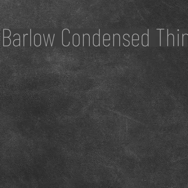 Barlow Condensed Thin Font examples