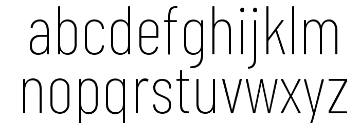 Barlow Condensed Thin Font LOWERCASE