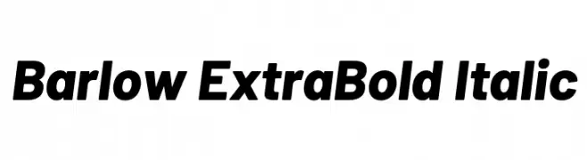 Barlow ExtraBold Italic  Скачать бесплатные шрифты