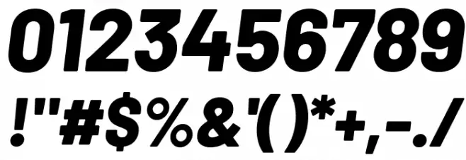 Barlow ExtraBold Italic Font OTHER CHARS