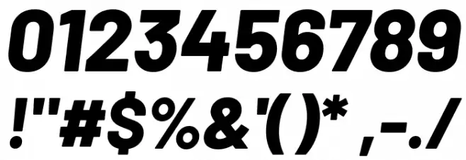 Barlow ExtraBold Italic Font OTHER CHARS