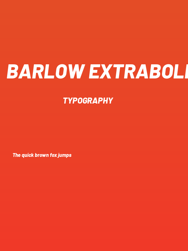 Barlow ExtraBold Italic Poster