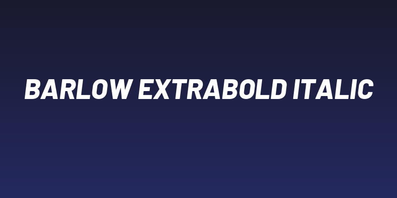Barlow ExtraBold Italic Social Header