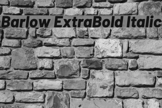 Barlow ExtraBold Italic Font examples