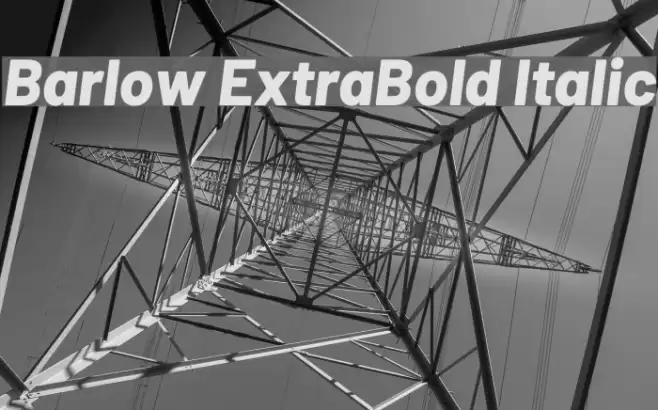 Barlow ExtraBold Italic Font examples