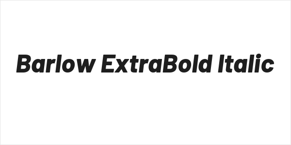 Barlow ExtraBold Italic Logo