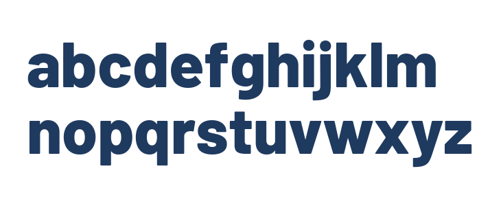 Barlow ExtraBold Lowercase