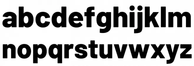 Barlow ExtraBold Font LOWERCASE