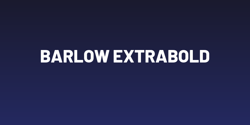Barlow ExtraBold Social Header