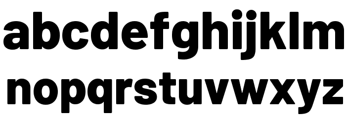 Barlow ExtraBold Font LOWERCASE