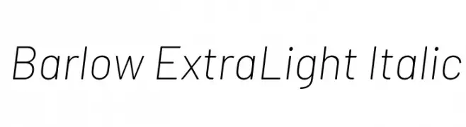 Barlow ExtraLight Italic  Скачать бесплатные шрифты