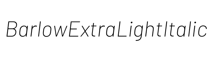 Barlow ExtraLight Italic  Fuentes Gratis Descargar