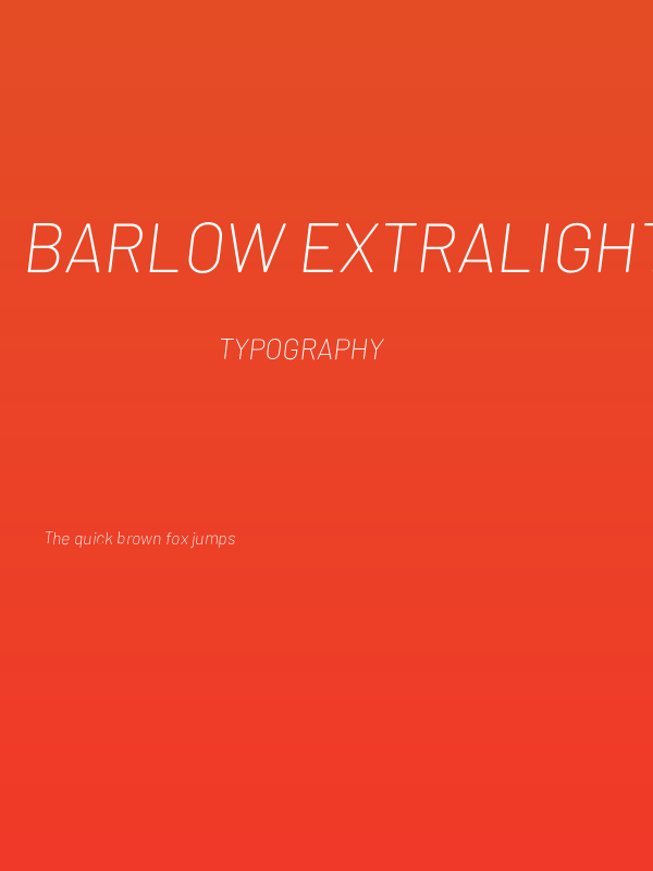 Barlow ExtraLight Italic Poster