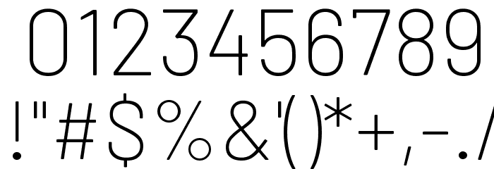 Barlow ExtraLight Font OTHER CHARS