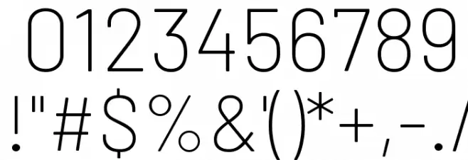 Barlow ExtraLight Font OTHER CHARS