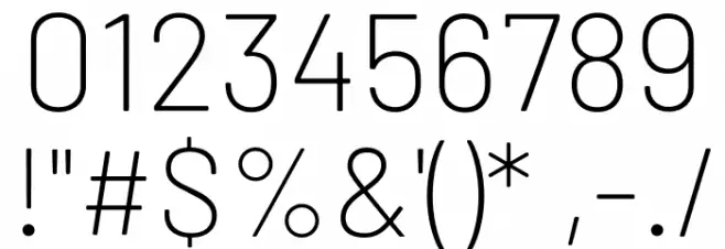 Barlow ExtraLight Font OTHER CHARS