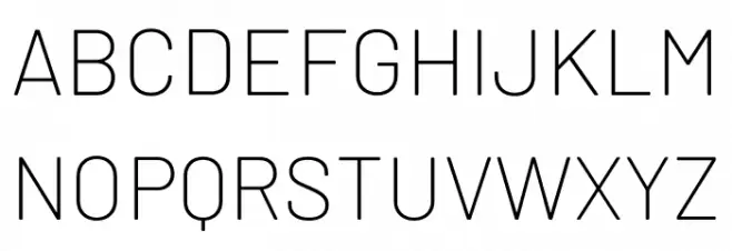 Barlow ExtraLight Schriftart Groß