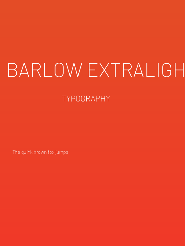Barlow ExtraLight Poster