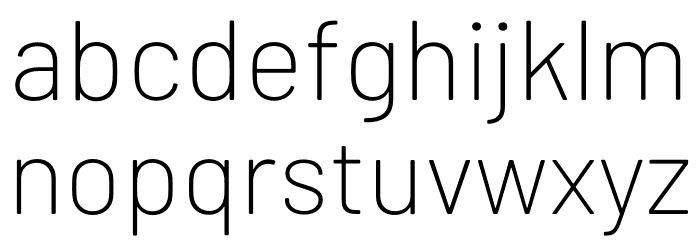 Barlow ExtraLight Font LOWERCASE