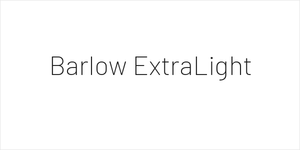 Barlow ExtraLight Logo