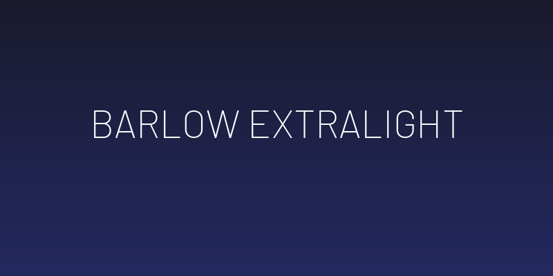 Barlow ExtraLight Social Header