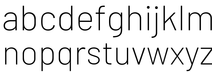 Barlow ExtraLight Font LOWERCASE