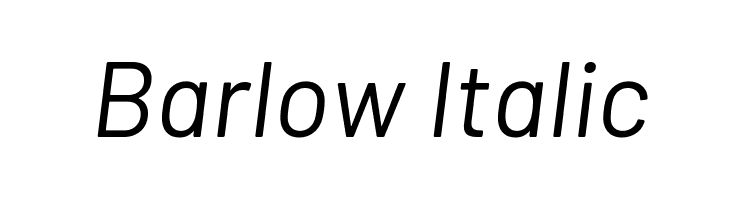 Barlow Italic Font