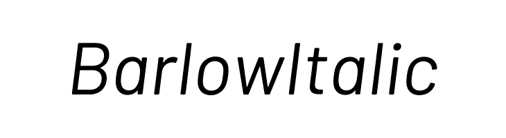 Barlow Italic  フリーフォントのダウンロード