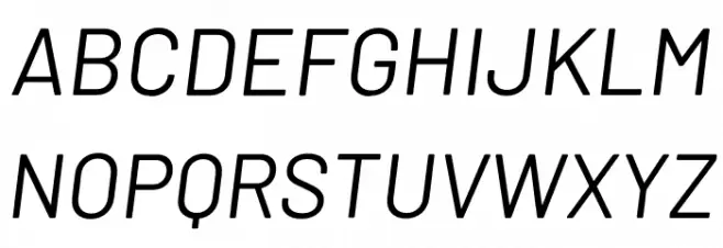 Barlow Italic Caratteri MAIUSCOLE