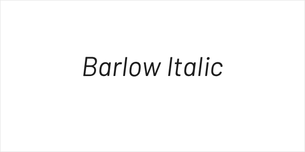 Barlow Italic Logo
